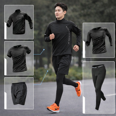 RURAISE 스포츠 러닝 기능성 운동 5종세트 저지 반팔 반바지 상의타이즈 하의타이즈 러닝복 등산복 헬스장복