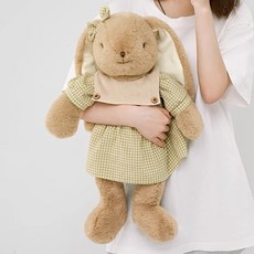 可愛百合兔子玩偶大號長耳垂耳兔毛絨玩具公仔抱抱寶貝布娃娃批發, 1個, 抱抱寶貝百合兔-棕色:約30cm/0.16kg