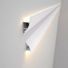 천장 LED 알루미늄 프로파일 DIY 업다운 벽면 세척 조명용 LED 채널 시스템 디퓨저 커버가 있는 스트립 홀더 발광, 01 0.5mx1pcs, [03] 0.5mx1pcs