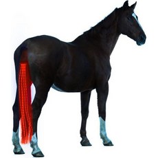AK LYDIA 말꼬리 LED 라이트 바 100cm40인치 말 장비 승마용 꼬리 트랩 타입c 충전 가방 블루, Red, 1개