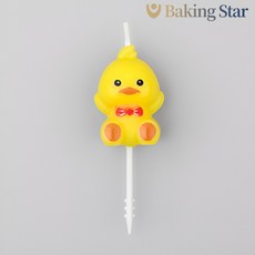 SAERO 오리초 1개입 러버덕 생일초 케이크초 파티 오리 캔들, 4.5g, 1개