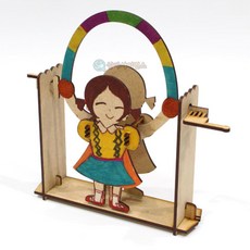 키네틱아트 줄넘기 소녀 만들기 조립키트 과학상자 과학 실험키트 사이언스 과학교구, 1개