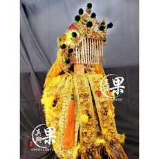 媽祖神衣四件組 手工媽祖衣服 一尺三神穿 龍袍 天上聖母 神明衣 神明帽