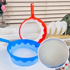 고운자루채망 손잡이 가는채반 고운채 대형, 1개