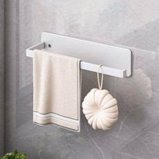 무타공 키친타월 부착식 키친타올 걸이 거치대 화이트 lov+41595jl