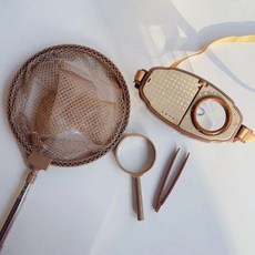 곤충 채집 세트 곤충채집통 관찰통 사육통, 커피 방충망 + 상자 + 돋보기 핀셋