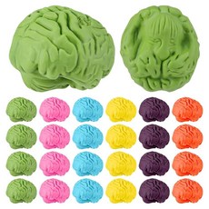 Gilprop 뇌 모양 지우개 48개 벌크 2.5cm(1인치) 미니 브레인 고무 연필 지우개 재미있는 교실 용품 생일 학교 파티 선물 학생을 위한 귀엽고 참신한 선물 보상, 48