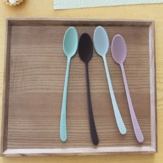 실리콘 스푼 카페스푼 유아수저 아이스크림스푼, 핑크