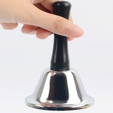 무지개샵 테이블 종 콜벨 핸드벨 음식점벨, 은색 - 65mm