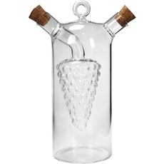 코니칼 2 in 1 유리 오일 식초 샐러드 드레싱 크루트 병 푸어러