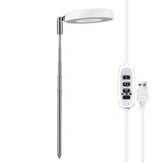 식물등 LED 리트랙터블 다육이등 풀스펙트럼 엔젤링 성장등 타이머, 1Head 5w, Red and blue light