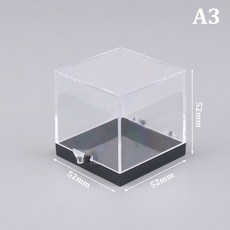 보석 디스플레이 뚜껑 동전 투명 컨테이너 표본 미니 사각형 큐브 아크릴 케이스 거친 광물 표준 1PC 보관 상자