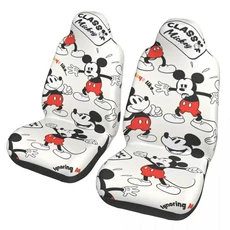 미키 마우스 헤드 2 앞 좌석 커버 자동차 트럭 세단 SUV 유연한 버킷, 05 11