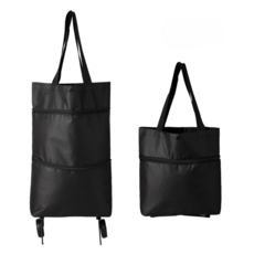 지노 휴대용 접이식 장바구니, 블랙, 1개