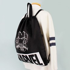 마블 아이언맨 심플 로고 조리개 실내화가방 보조가방 신발주머니