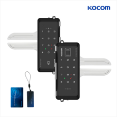 코콤 스마트 도어락 유리문용 KDL-1300SG 1390FG RF카드형 지문인식방식, 선택3 : KDL-1H(홀더)