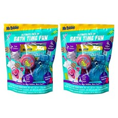 Mr. Bubble Bath Time Fun Ultimate Pack of Favorites 목욕 물약 배쓰밤 비누 스티커 거품 2팩 240201, 목욕 시간의 즐거움의 궁극적인 팩 - 2개 팩