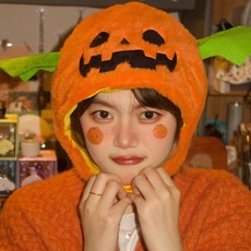 台灣現貨萬聖節帽子 可愛南瓜帽 搞怪頭套 萬聖節拍照道具, 1個