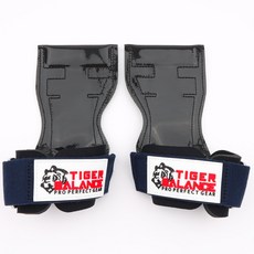 타이거밸런스 헬스 스트랩 리프팅 그립, 네이비 스트랩 + 로고 화이트, 1세트