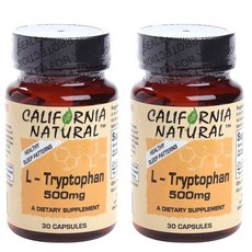 CALIFORNIA NATURAL L-色胺酸膠囊 500mg, 30 件, 2個