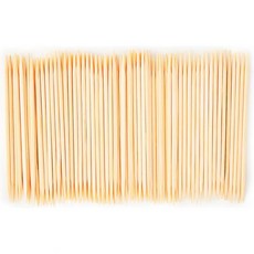 600개 대나무 이쑤시개 치아 청소 전채 요리 올리브 바비큐 과일 양쪽 끝 나무, 600, 1개