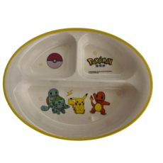 Pokémon 寶可夢三格餐盤 兒童餐具 可愛卡通圖案 分隔設計, 三格餐盤, 1個