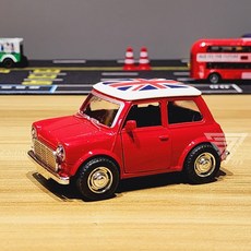 聲光可開門Q版復古合金車 - 警車 金龜車 雙層巴士 復古老爺車 mini cooper模型車 小車, MINI-紅(聲光雙開門, 1個