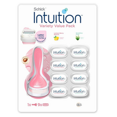 쉬크 인튜이션 여성 면도기 제모기 세트/면도기 1+면도날 9, 1개입, 1개