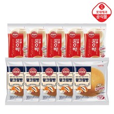 롯데제빵 팥크림빵X5개+꼬마 꿀호떡X5개, 85g, 10개