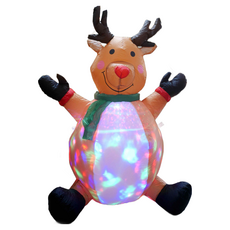 聖誕節充氣佈置 120公分 聖誕老公公 聖誕老人 企鵝 雪人 麋鹿 聖誕樹 聖誕球 聖誕裝飾, Multi-color, 20個