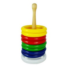 아동 링던지기 원목걸이 빨강 파랑 원색고리 스포츠 체육교구 보육기관 4세, 1개