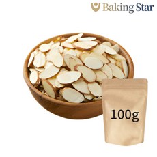캘리포니아 아몬드슬라이스 100g 견과류 생아몬드, 100g(소분), 1개