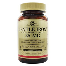 솔가 젠틀 아이언 180정 (베지캡슐) Solgar Gentle Iron 25mg 180Vcaps, 1개