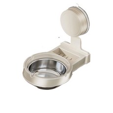 壁掛式帶蓋煙灰缸，不鏽鋼內膽防煙味，節省空間設計, 奶白色, 1個