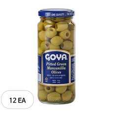고야 피티드 그린 만자니야 올리브 절임, 12개, 332g