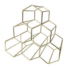 와인 스탠드 선반 홀더 가구 홈바 디스플레이 제품 랙 스탠드형, 3.금도금 벌집 와인랙