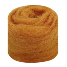 羊毛氈材料包 長纖維70S羊毛條 DIY手作材料, 39駝黃色【10g/每包】, 1個