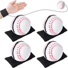 손목 복귀 공 끈 달린 반동 줄이 배구공 성인용 운동 및 재미있는 놀이 손과 눈의 협응력 향상, x4