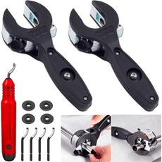 2PCS 래칭 튜빙 커터 14인치78인치 및 516인치18인치 2360 클로즈 쿼터 튜브 컴팩트 커터더버링 툴 포함 구리 금속 파이프 절단을 위한 펙스 툴.