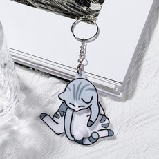 아트조이 돌려돌려 고양이 땅콩 키링 열쇠고리 야옹이 키홀더 가방고리 우정 백참 (5colors)