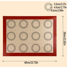 小腹婆嚴選 矽膠烤墊 40x30cm 馬卡龍/餅乾/杏仁瓦片/泡芙專用烤墊, 1個