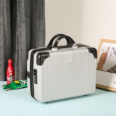 초경량 소형캐리어 트렁크 1박2일 가벼운 승무원 여행용가방, 기질 실버 [스크럽 코너], 16인치[업그레이드+비밀번호 잠금장치]