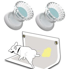 올원픽 배변패드판 화장실 매트 강아지 배변판 실리콘, 1개, 자석 고정기 블루 2개입