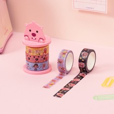 잔망루피 다꾸 마스킹 테이프 세트, 혼합색상, 1세트