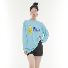 일루소 서프비치 오버핏 긴팔 여성용 래쉬가드