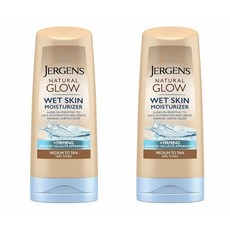 Jergens Wet Skin Moisturizer 저겐스 내추럴 글로우 웻 스킨 모이스처라이저 미듐톤 7.5oz(221ml) 2팩, 221ml