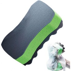 세차 스펀지 - 자동차 외부 디테일 어플리케이터 패드 보트 욕실 트럭 자전거 홈 키친용 두꺼운 핸디 스크러버 얼룩 제거기 자동 세척 용품, Green