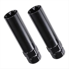 연료 휠 러그 너트 키 7 스플라인 소켓 렌치 교체 애프터 마켓 러그 너트 14x1.5 14x2.0 9/16 인치 러그 너트 2pack, 검은색