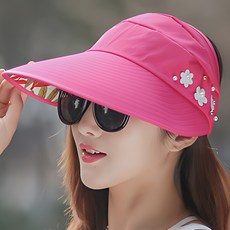 코아 플라워 포인트 돌돌이 모자 썬캡