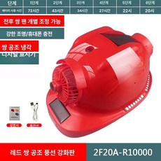 태양열 헬멧 야외 쿨링 쿨러 건설현장 모자 선풍기, 1개, 레드 10000 - 업그레이드